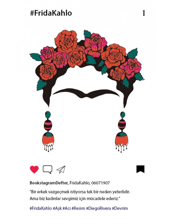 Frida Kahlo DESEN Bookstagram Defter