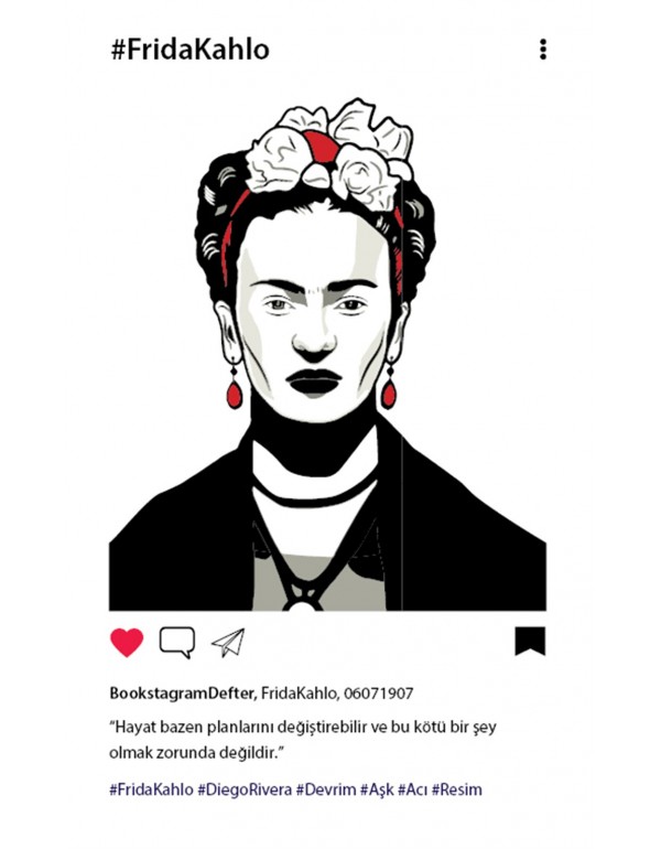 Frida  Kahlo GRAFİTİ 2 Bookstagram Defter