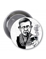 Jean-Paul Sartre Karikatür Rozet
