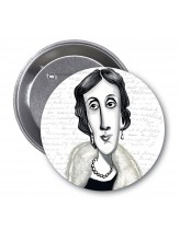 Virginia Woolf Karikatür Rozet